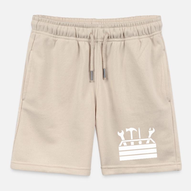 Tools Workshop Toolbox 1 Kids Organic Sweat Shorts by Stanley/Stella