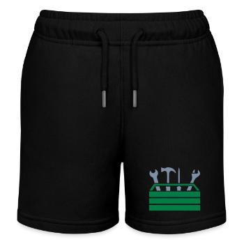 Tool Workshop Tool Box - Kids Organic Sweat Shorts by Stanley/Stella - black - Front