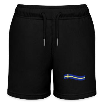 Schweden Flagge - Kinder Organic Joggingshorts Mini Bolter von Stanley/Stella - Schwarz - Vorne