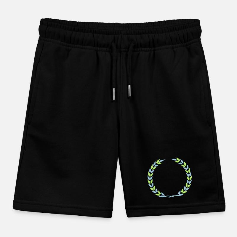 Laurel Wreath Winner Kids Organic Sweat Shorts by Stanley/Stella