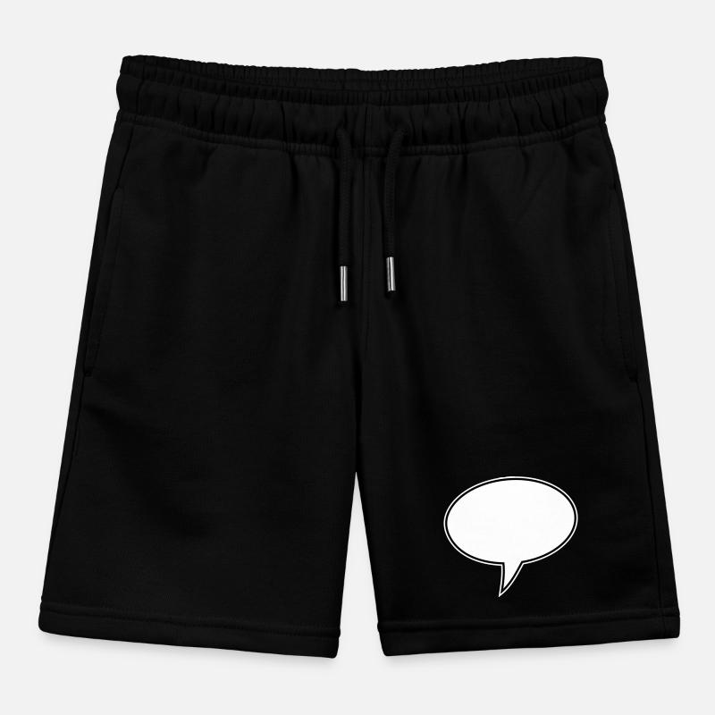 Speech Bubble Design Links Kids Organic Sweat Shorts by Stanley/Stella