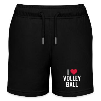 Volley-ball, équipe de volley-ball que j’adore - Short de jogging enfant bio Stanley/Stella - noir - Devant