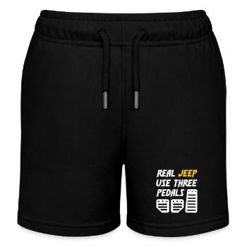 Les vraies Jeeps utilisent trois pédales - Short de jogging enfant bio Stanley/Stella - noir - Devant