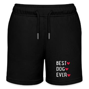 Hund - Kinder Organic Joggingshorts Mini Bolter von Stanley/Stella - Schwarz - Vorne