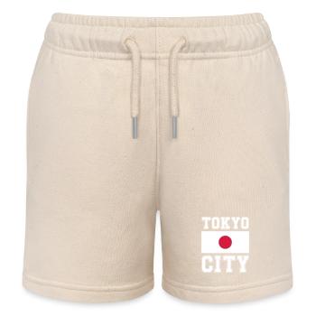 Ville de Tokyo, Japon - Short de jogging enfant bio Stanley/Stella - écru doux - Devant