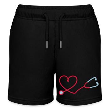 2541614 132910789 Stethoskop - Kinder Organic Joggingshorts Mini Bolter von Stanley/Stella - Schwarz - Vorne