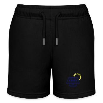 Photovoltaics Solar Energy - Kids Organic Sweat Shorts by Stanley/Stella - black - Front