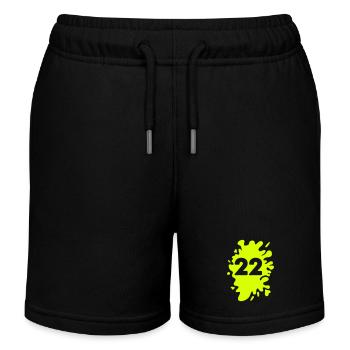 klecks 22 - Kinder Organic Joggingshorts Mini Bolter von Stanley/Stella - Schwarz - Vorne