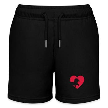 Islandpferd - Kinder Organic Joggingshorts Mini Bolter von Stanley/Stella - Schwarz - Vorne