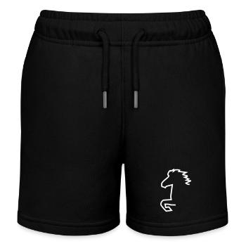 Islandpferd - Kinder Organic Joggingshorts Mini Bolter von Stanley/Stella - Schwarz - Vorne