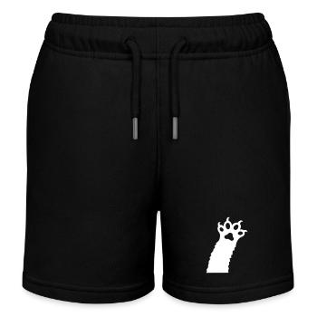 Katzen Klauen Pfoten Tatzen Krallen Silhouette - Kinder Organic Joggingshorts Mini Bolter von Stanley/Stella - Schwarz - Vorne
