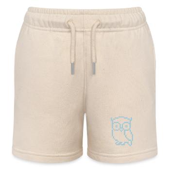 eule pixel - Kinder Organic Joggingshorts Mini Bolter von Stanley/Stella - Natur - Vorne