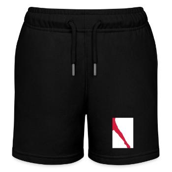 Bein-Silhouette - Kinder Organic Joggingshorts Mini Bolter von Stanley/Stella - Schwarz - Vorne