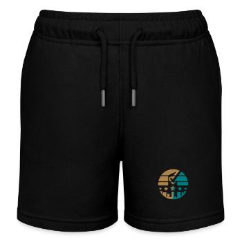 Stars of Approval - Eine moderne Perspektive - Kinder Organic Joggingshorts Mini Bolter von Stanley/Stella - Schwarz - Vorne