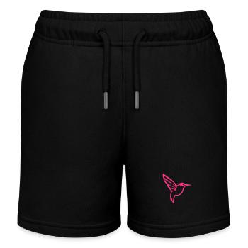 Hummingbird Bird - Kids Organic Sweat Shorts by Stanley/Stella - black - Front