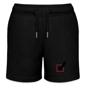 Tick Select Tick Symbol - Kids Organic Sweat Shorts by Stanley/Stella - black - Front