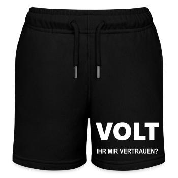 Volt you trust me - Kids Organic Sweat Shorts by Stanley/Stella - black - Front