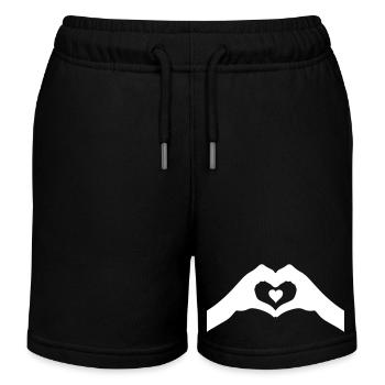 Mains Coeur - Short de jogging enfant bio Stanley/Stella - noir - Devant