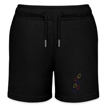 Herzen Bunt Herz - Kinder Organic Joggingshorts Mini Bolter von Stanley/Stella - Schwarz - Vorne