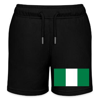 Flagge von Nigeria / Drapeau Nigéria - Kinder Organic Joggingshorts Mini Bolter von Stanley/Stella - Schwarz - Vorne