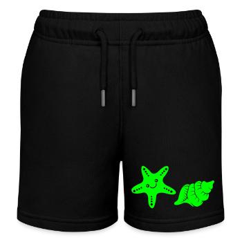 seestern muschel 1 - Kinder Organic Joggingshorts Mini Bolter von Stanley/Stella - Schwarz - Vorne