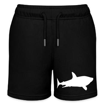 shark shark - Kids Organic Sweat Shorts by Stanley/Stella - black - Front
