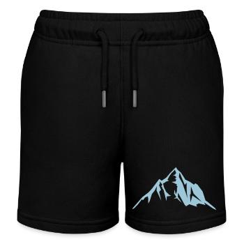 mountains mountain - Kids Organic Sweat Shorts by Stanley/Stella - black - Front