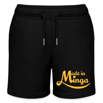Made in Minga - Né à Munich - Short de jogging enfant bio Stanley/Stella - noir - Devant