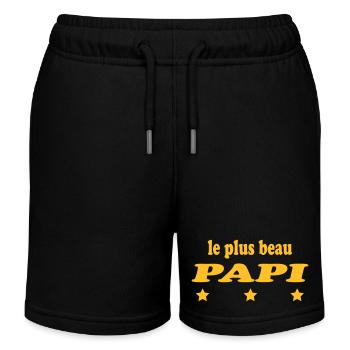 Das schönste PAPI - Kinder Organic Joggingshorts Mini Bolter von Stanley/Stella - Schwarz - Vorne