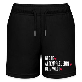 Beste Altenpflegerin der Welt - Kinder Organic Joggingshorts Mini Bolter von Stanley/Stella - Schwarz - Vorne