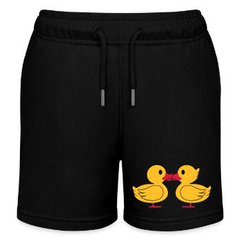 Duck Kiss - Kids Organic Sweat Shorts by Stanley/Stella - black - Front