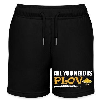 All you need is Plov - Short de jogging enfant bio Stanley/Stella - noir - Devant