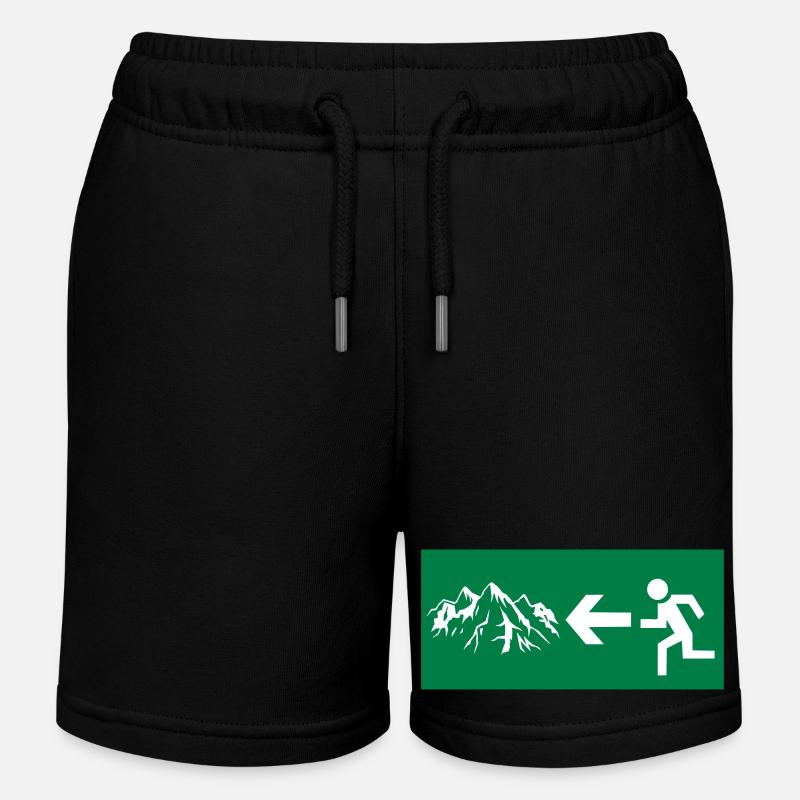 Montagnes - Short de jogging enfant bio Stanley/Stella - noir