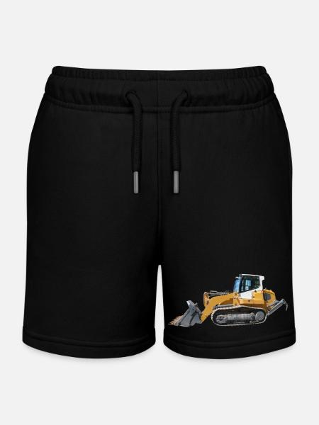 Planierraupe - Kinder Organic Joggingshorts Mini Bolter von Stanley/Stella - Schwarz