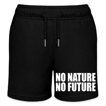 No nature no future - Kids Organic Sweat Shorts by Stanley/Stella - black - Front