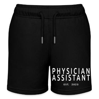 Physician Assistant Est. 2023 Graduation Gift - Kids Organic Sweat Shorts by Stanley/Stella - black - Front