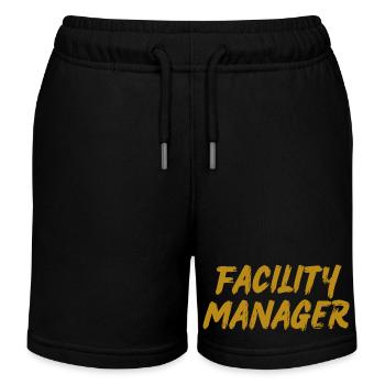 Facility Manager In-house technician Caretaker - Kids Organic Sweat Shorts by Stanley/Stella - black - Front