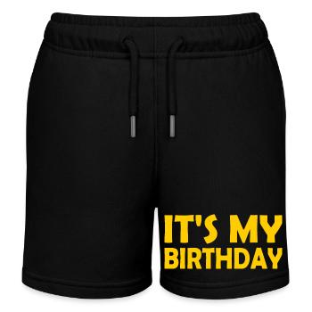 Its my birthday - Short de jogging enfant bio Stanley/Stella - noir - Devant