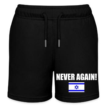 Never again - israel - Kids Organic Sweat Shorts by Stanley/Stella - black - Front