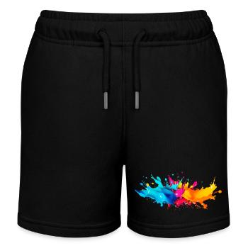 Explosion de Peinture - Short de jogging enfant bio Stanley/Stella - noir - Devant