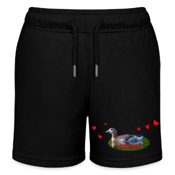 Je t’aime - Short de jogging enfant bio Stanley/Stella - noir - Devant