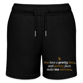 You have a pretty face - Kinder Organic Joggingshorts Mini Bolter von Stanley/Stella - Schwarz - Vorne