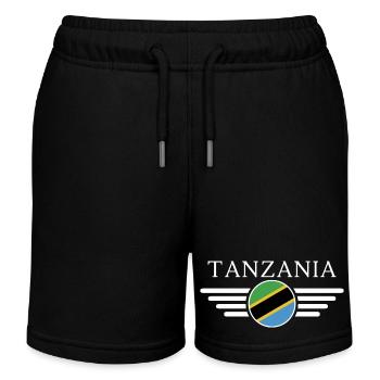 J’aime la Tanzanie, T-Shirt Design Style Élégance - Short de jogging enfant bio Stanley/Stella - noir - Devant