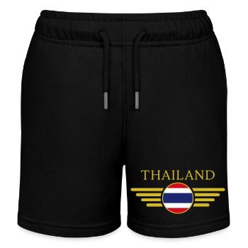 Ich liebe Thailand, Eleganz Stil Design T-Shirt - Kinder Organic Joggingshorts Mini Bolter von Stanley/Stella - Schwarz - Vorne