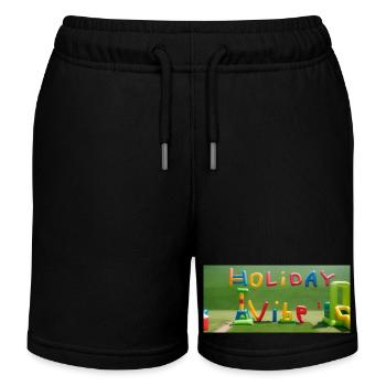 Holiday Vibe Gonflable Text Design Holiday Vibe - Short de jogging enfant bio Stanley/Stella - noir - Devant