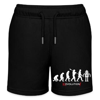 Revolution - Men's Evolution Fun Spin 24 - Kids Organic Sweat Shorts by Stanley/Stella - black - Front