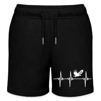 Herzschlag für fliegende Weißkopfseeadler - Kinder Organic Joggingshorts Mini Bolter von Stanley/Stella - Schwarz - Vorne