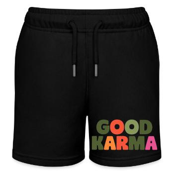 Gutes Karma - Kinder Organic Joggingshorts Mini Bolter von Stanley/Stella - Schwarz - Vorne