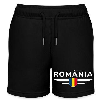 Bukarest T-Shirt für Rumänien Fans - Kinder Organic Joggingshorts Mini Bolter von Stanley/Stella - Schwarz - Vorne