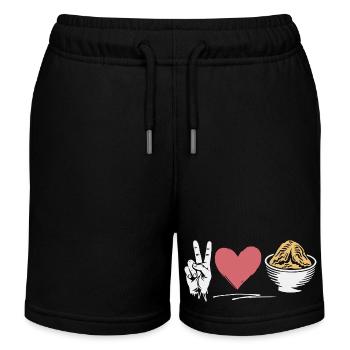 Drôle de dicton pour les gourmets - Short de jogging enfant bio Stanley/Stella - noir - Devant